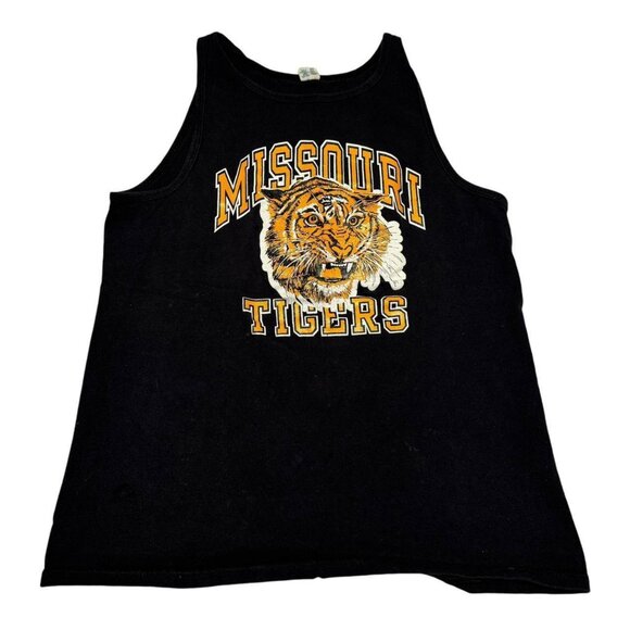 Vintage 80s Champion Missouri Tigers Logo Distressed Tank Top Adult Large - Picture 1 of 6
